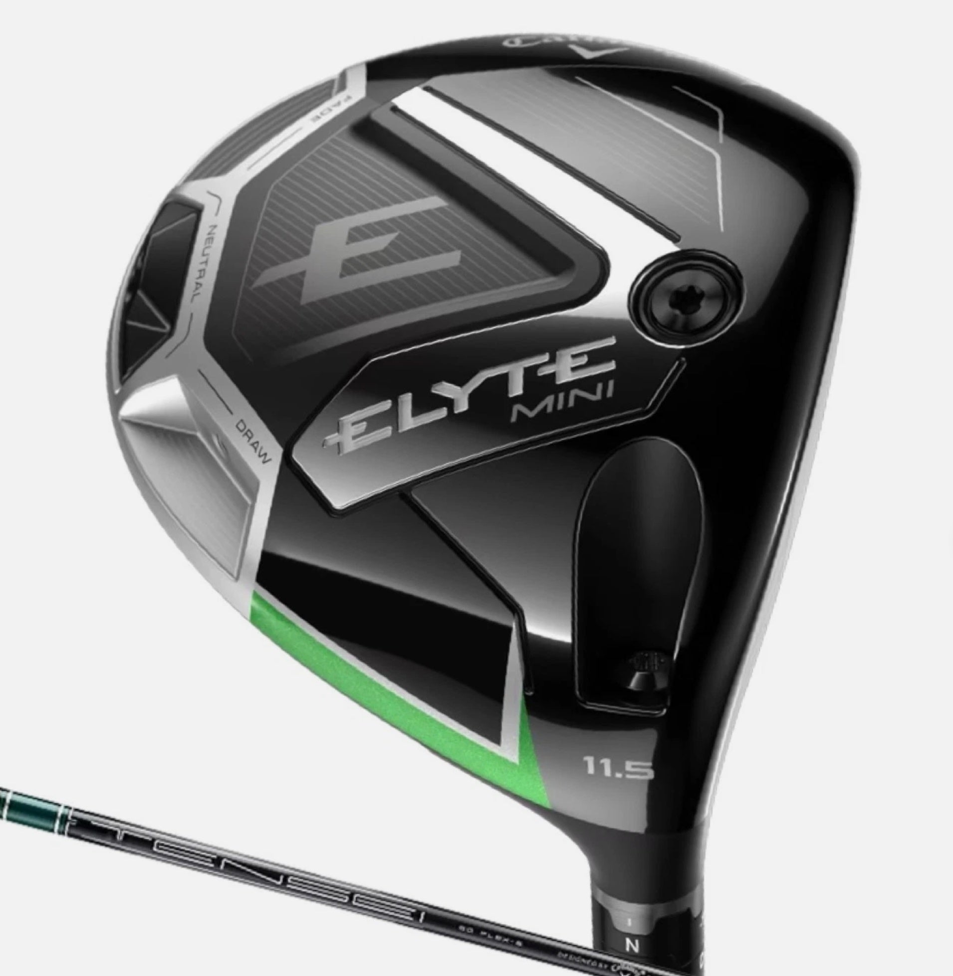 Callaway Elyte Mini Driver 13.5 Mitsubishi Tensei Green 60 Stiff brand new Kurabu Golf